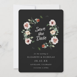 Reserva La Fecha Black Elegant Wedding Save The Date