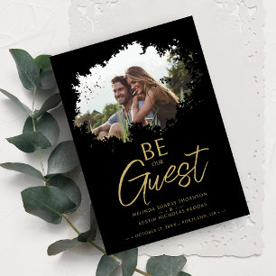 Reserva La Fecha Black Fancy Brushstroke Grunge Splatter Photo