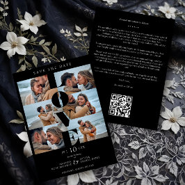 Reserva La Fecha Black Love Simple Elegant Modern 6 Multi Photos