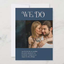 Reserva La Fecha Blaire Navy Blue Modern Boda