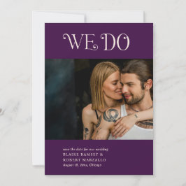 Reserva La Fecha Blaire Purple Modern Boda