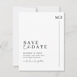 Reserva La Fecha Blanco negro moderno salva la fecha con foto MADDY