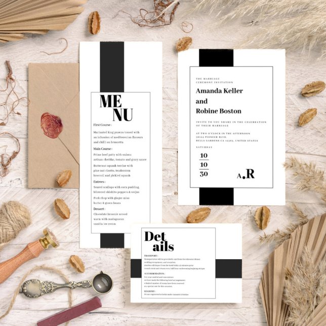 Reserva La Fecha Blanco y negro mínimo (Subido por el creador)