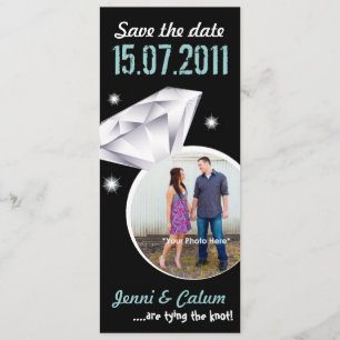Reserva La Fecha Bling Ring Your Photo Wedding Guardar la fecha - v
