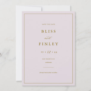Reserva La Fecha BLISS Minimal Save The Date Minimal Boda Card