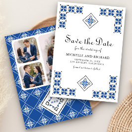 Reserva La Fecha Blue and Black Ukrainian Embroidery Wedding
