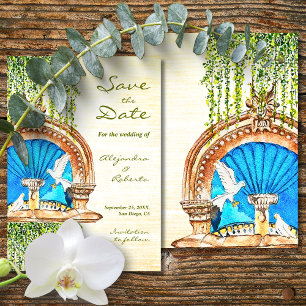 Reserva La Fecha Blue Arch Barroco Boda Mexicana