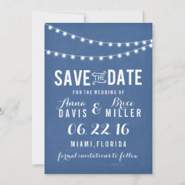 Reserva La Fecha Blue Chalkboard Summer String Light Guardar La Fec