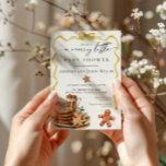 Reserva La Fecha Blue Christmas Baby Shower elegant neutral gold<br><div class="desc">Un pequeño Navidad Invito a la ducha de bebé. Es fácil editar texto. Para una mayor personalización,  haga clic en "personalizar". Más opciones en nuestra tienda,  o contáctenos.</div>