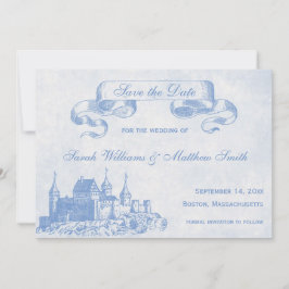 Reserva La Fecha Blue Fairytale Wedding Save the Date