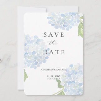 Reserva La Fecha Blue Hydrangea Wedding Save The Date