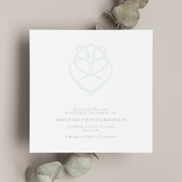 Reserva La Fecha Blue Irish Swan Love Knot Wedding Save the Date