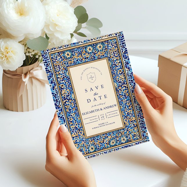 Reserva La Fecha Blue Mosaic Islamic Wedding (Subido por el creador)