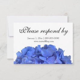 Reserva La Fecha Blue periwinkle elegante hidrangeas florales RSVP