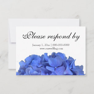 Reserva La Fecha Blue periwinkle elegantes hortensias florales