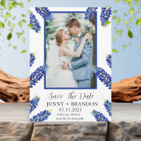 Bluebonnets Elegante foto floral azul moderna