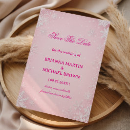 Reserva La Fecha Blush Frosted Copo de Nieve Serenidad Invernal