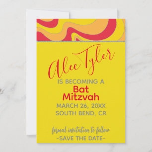 Reserva La Fecha BM Bar Bat Mitzvah Silvery Waves
