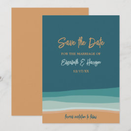 Reserva La Fecha Boda abstracta de Ocean Beach