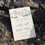 Reserva La Fecha Boda al aire libre de pino de montaña verde sage<br><div class="desc">Boda al aire libre Minimalista de pino verde de montaña salvando la tarjeta de fecha. Celebra tu día especial con este elegante y hermoso diseño de invitación a la boda para embellecer tu ocasión especial. Todos los textos están preorganizados para que puedas personalizarlos fácil y rápidamente con tus propios detalles....</div>