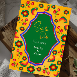 Reserva La Fecha Boda amarillo mexicano