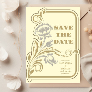 Reserva La Fecha Boda Antiguo Art Nouveau