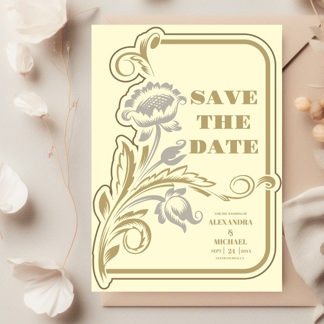 Reserva La Fecha Boda Antiguo Art Nouveau (Subido por el creador)
