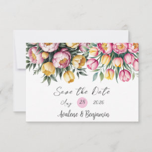Reserva La Fecha Boda Armonía Floral Vibrante