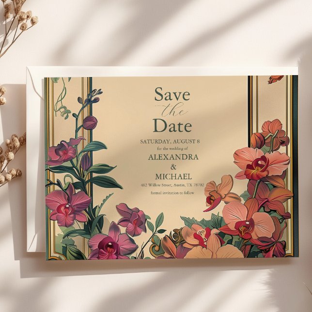 Reserva La Fecha Boda Art Nouveau de estilo clásico (Subido por el creador)