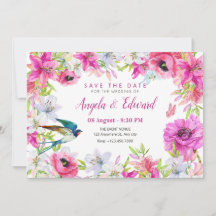 Boda artística de floración floral rosa