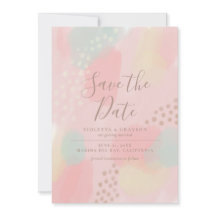 Boda artístico abstracto de Pastel Rosa con encant