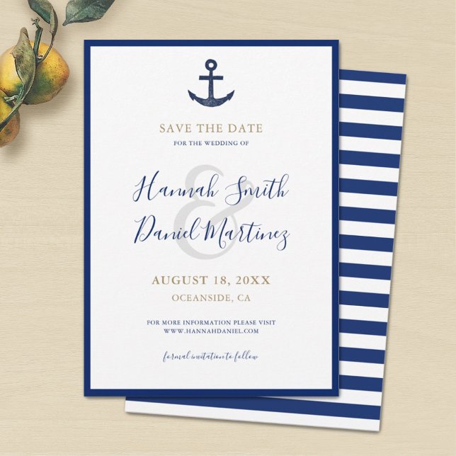Reserva La Fecha Boda azul de la Marina Náutica de Anchor salva la  (Subido por el creador)