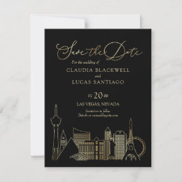 Reserva La Fecha Boda Black and Gold de Las Vegas