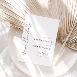 Reserva La Fecha Boda Blanca Simple