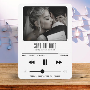 Reserva La Fecha Boda blanco del reproductor MP3 de música