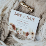 Reserva La Fecha Boda Bohemiana Floral Terracotta<br><div class="desc">Bohemian Floral Terracotta Wedding Save the Date Ver colección coincidente en Niche y Nest Store</div>