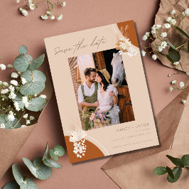 Reserva La Fecha Boda bohemio de pampas