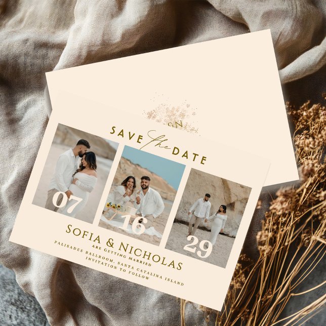 Reserva La Fecha Boda Boho de Colaje de Fotos Modernas (Subido por el creador)