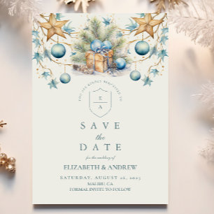 Reserva La Fecha Boda Boho Frosted Blue Pine