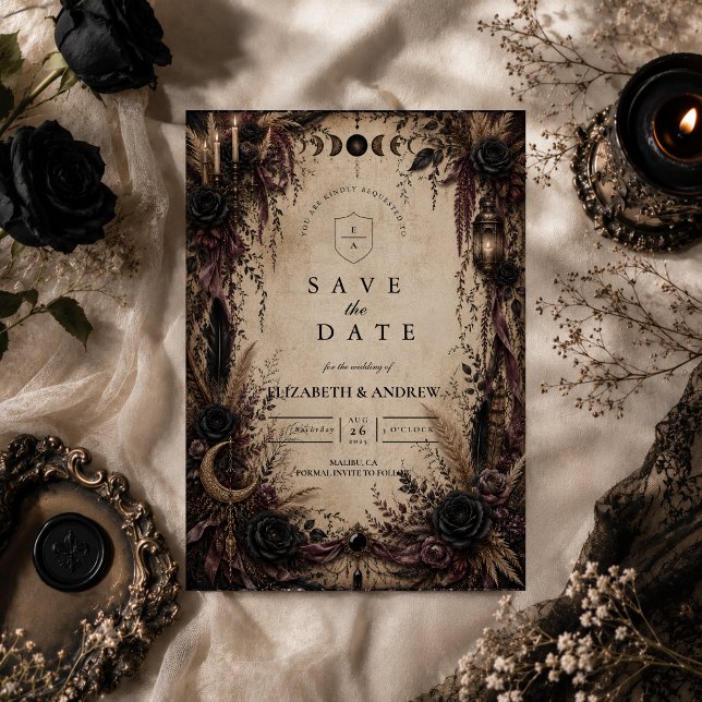 Reserva La Fecha Boda Boho Góthica (Subido por el creador)