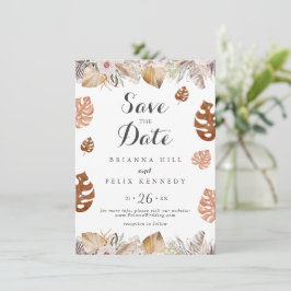 Reserva La Fecha Boda Boho Neutral Rústica