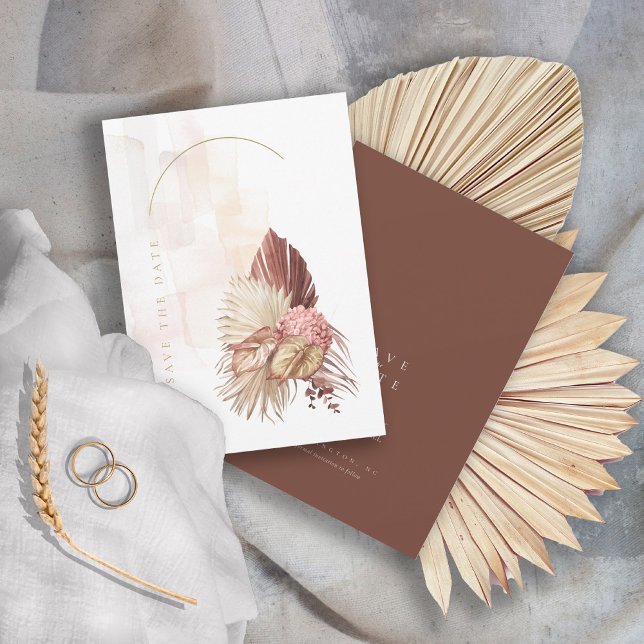 Reserva La Fecha Boda Boho Oasis Burnt Umber ID959 (Subido por el creador)
