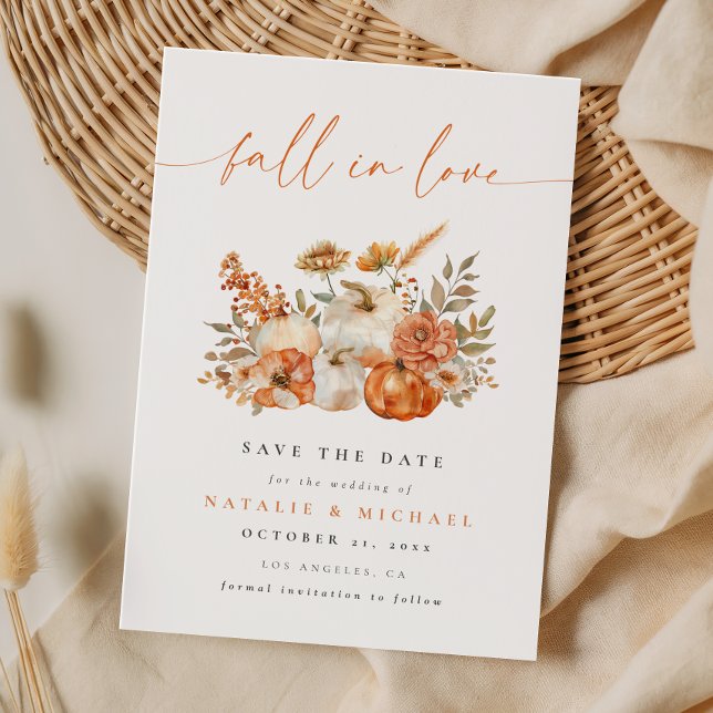 Reserva La Fecha Boda Boho Pumpkin Otoño Enamorada (Subido por el creador)