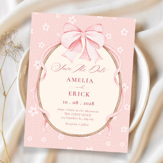 Reserva La Fecha Boda bonita rosa