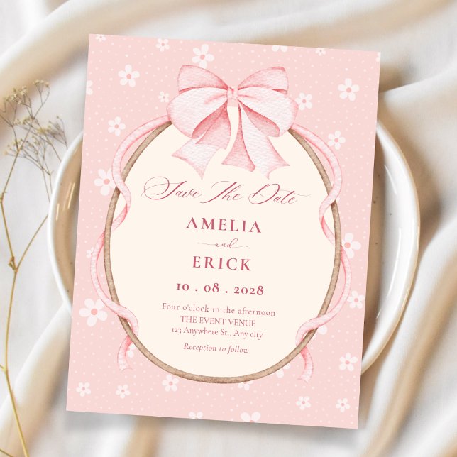 Reserva La Fecha Boda bonita rosa (Subido por el creador)
