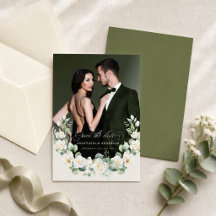 Boda Botánica Moderna con Foto Personalizada