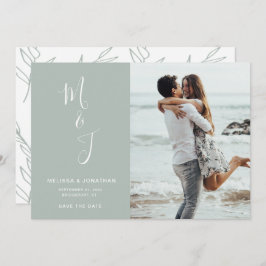 Reserva La Fecha Boda Botánica Moderna De Sabio Suave Salva La Fech