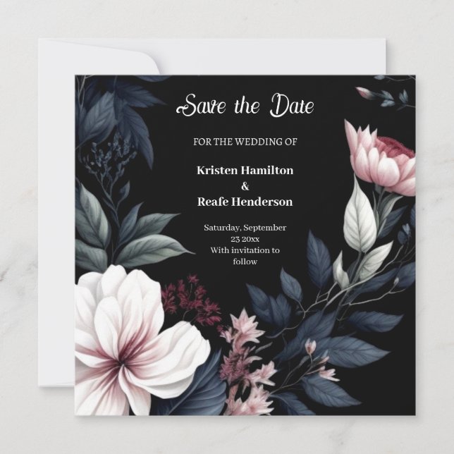 Reserva La Fecha Boda Botánico Whimsy Moderno (Anverso)