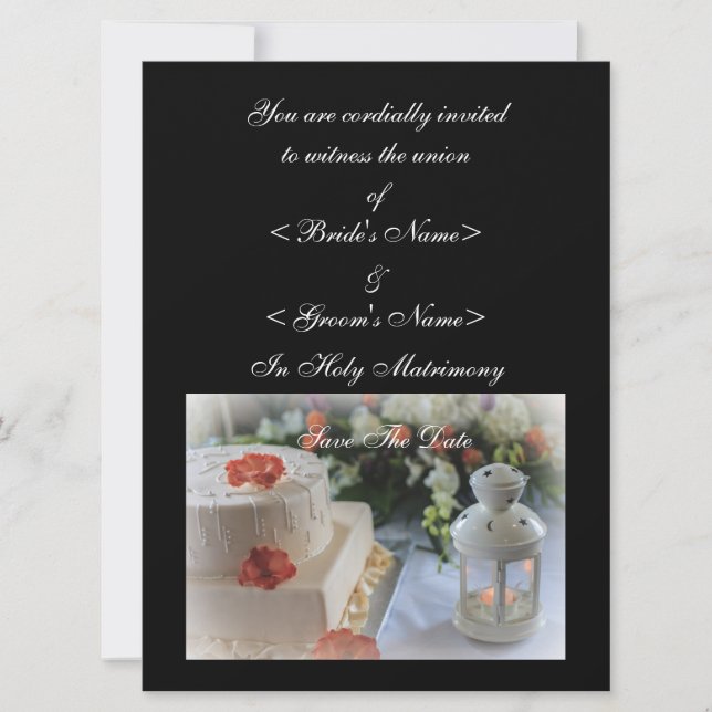 Reserva La Fecha Boda Cake y Lantern (Anverso)