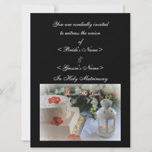 Reserva La Fecha Boda Cake y Lantern